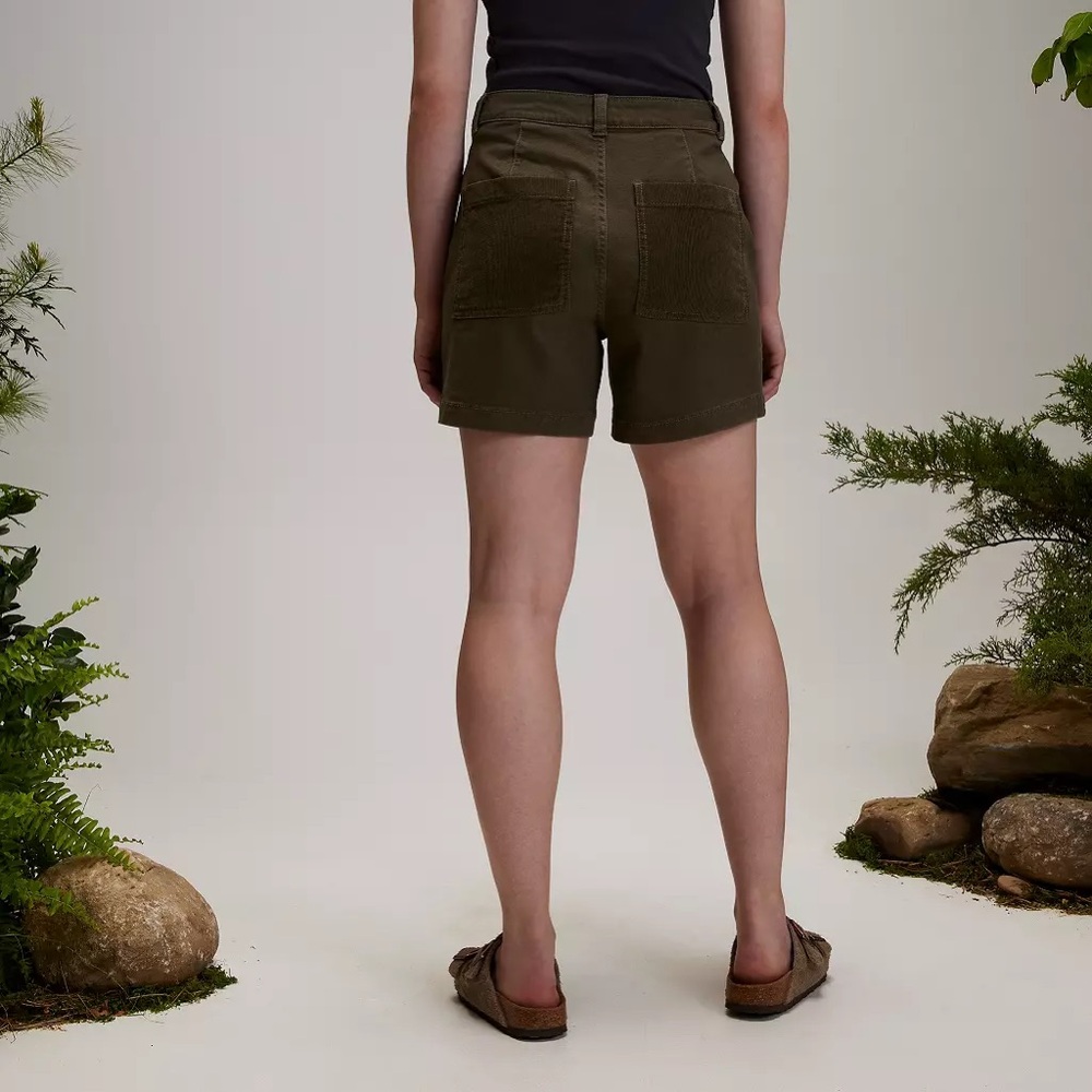 Alpine Design Corduroy High Rise 5” Shorts Women's Sz 6 Vintage Olive - Picture 2 of 10